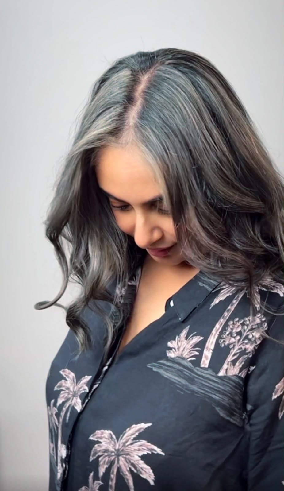 After Grey Blending Dubai soft blend on ash brown hair