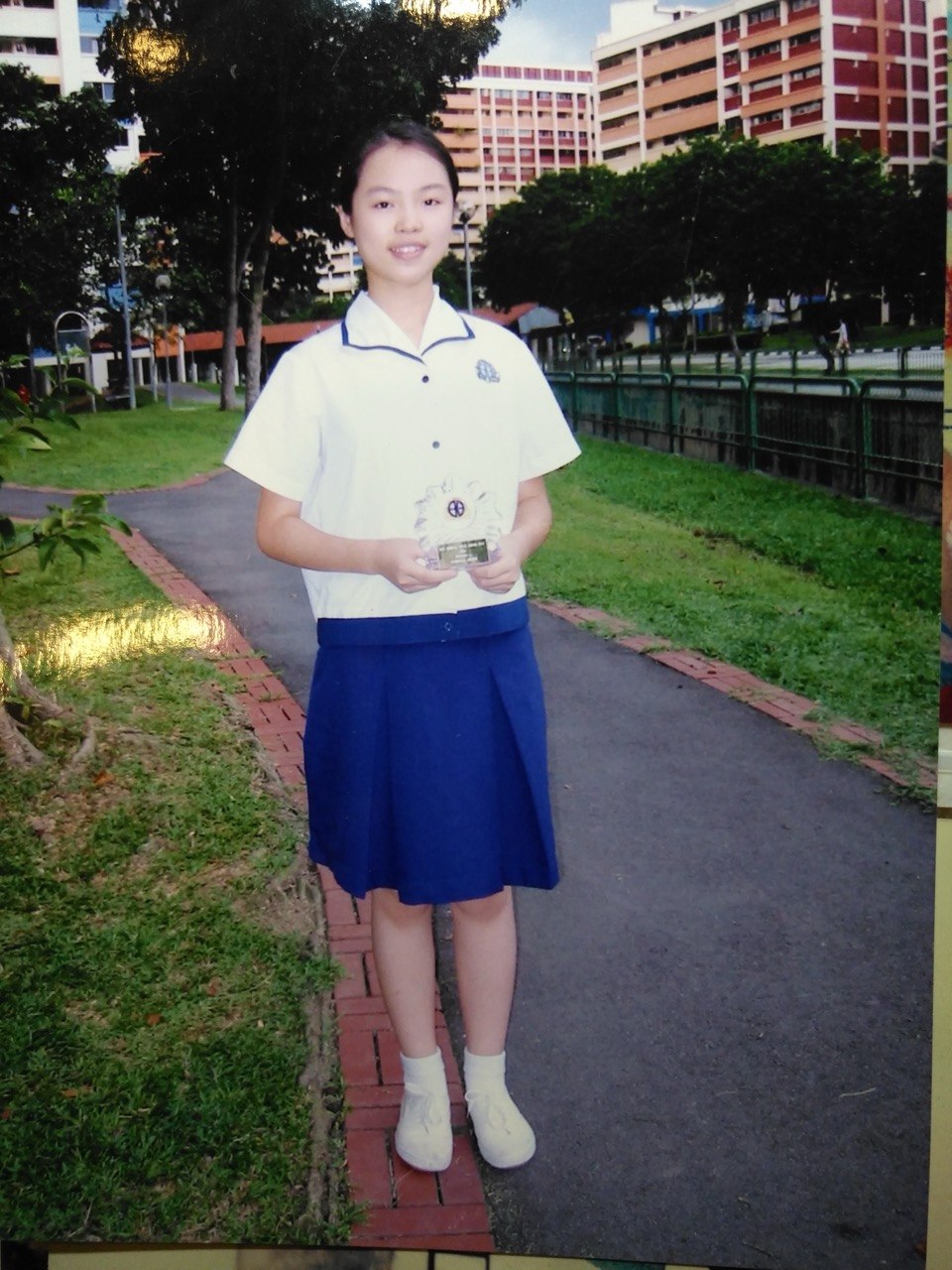 Claire as a schoolgirl in Singapore