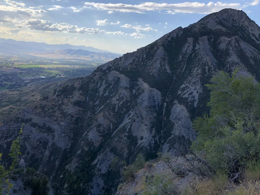Mahogany Mountain above Grove Creek Canyon, seen from Little Mountain in Pleasant Grove, Utah