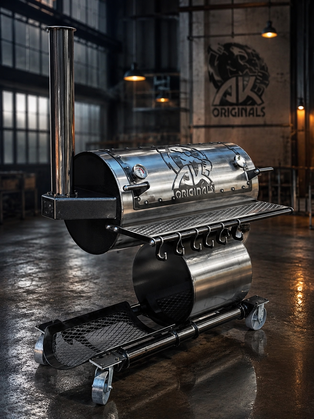 AK Originals custom over-under smoker