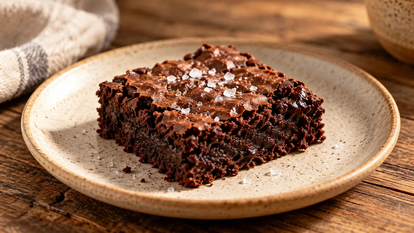 Espresso fudgy gluten-free brownie