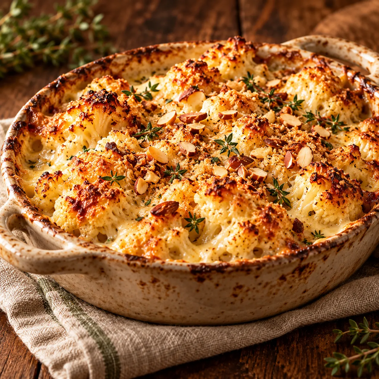 Roasted Cauliflower & Gruyère Gratin