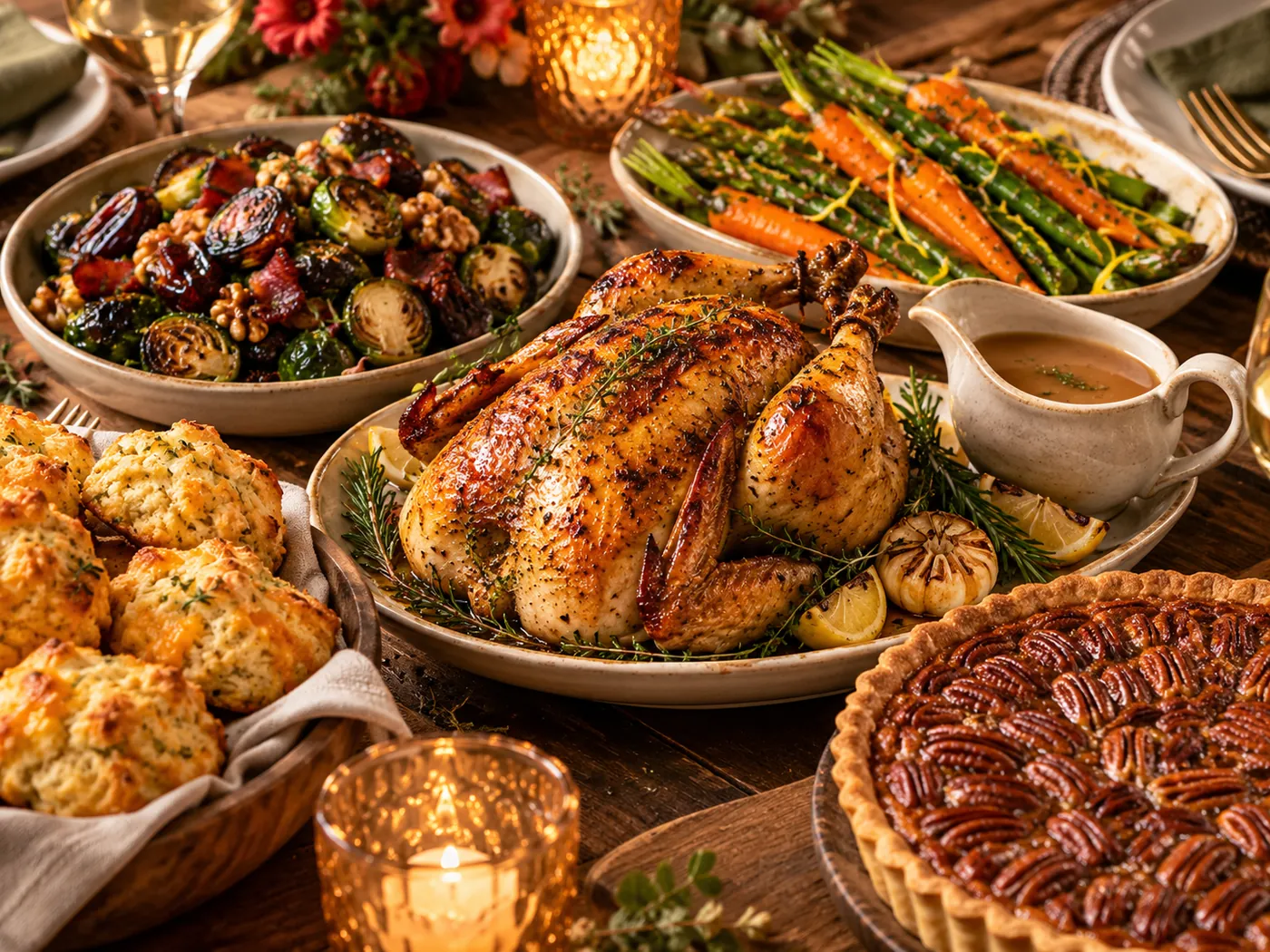 Thanksgiving feast for two