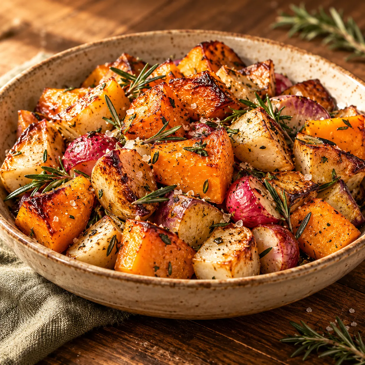 Roasted Root Vegetable & Butternut Squash Medley