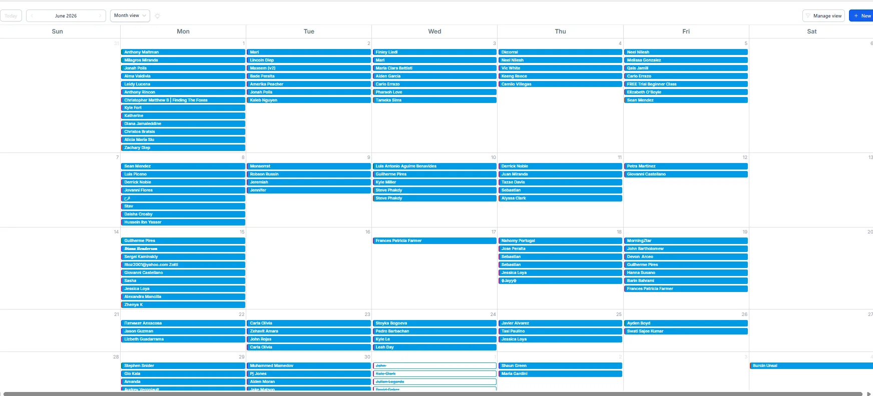 60+ bookings as June ramps up