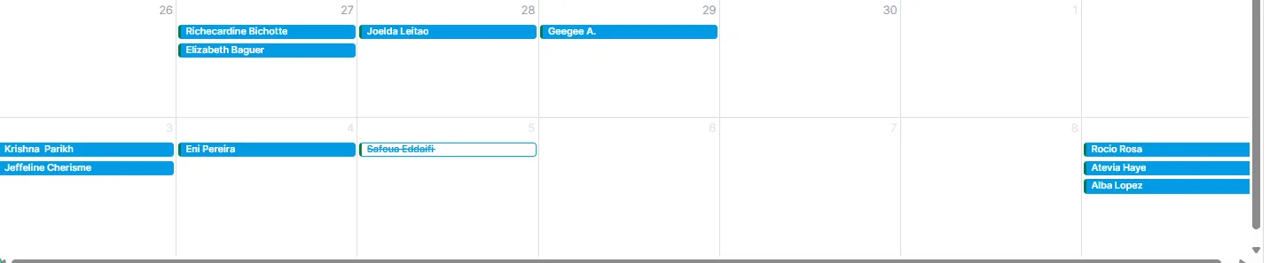11 appointments in less than a week