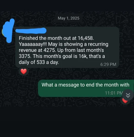 From an average $9k per month to more than $16k per month