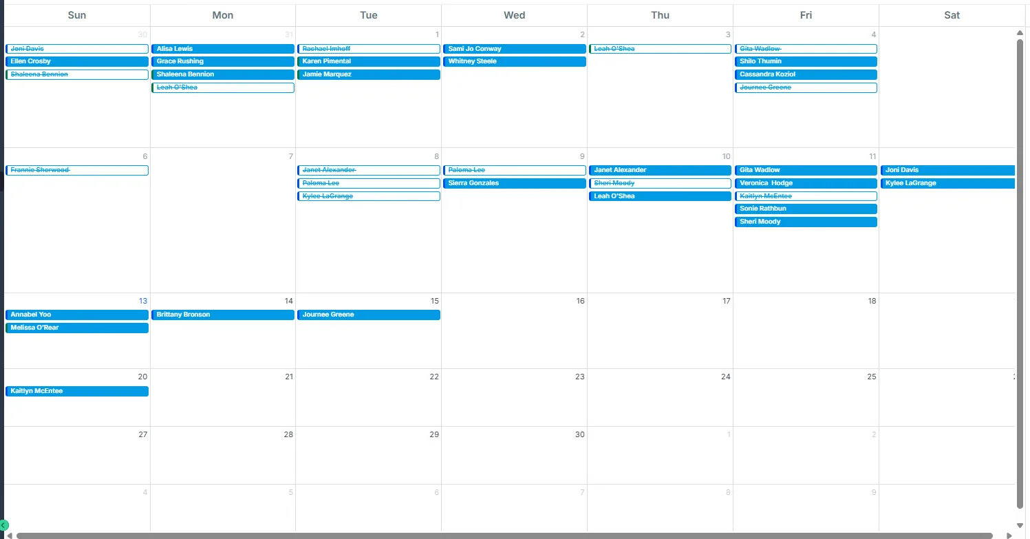 Ramping up September with 40 appointments in 15 days