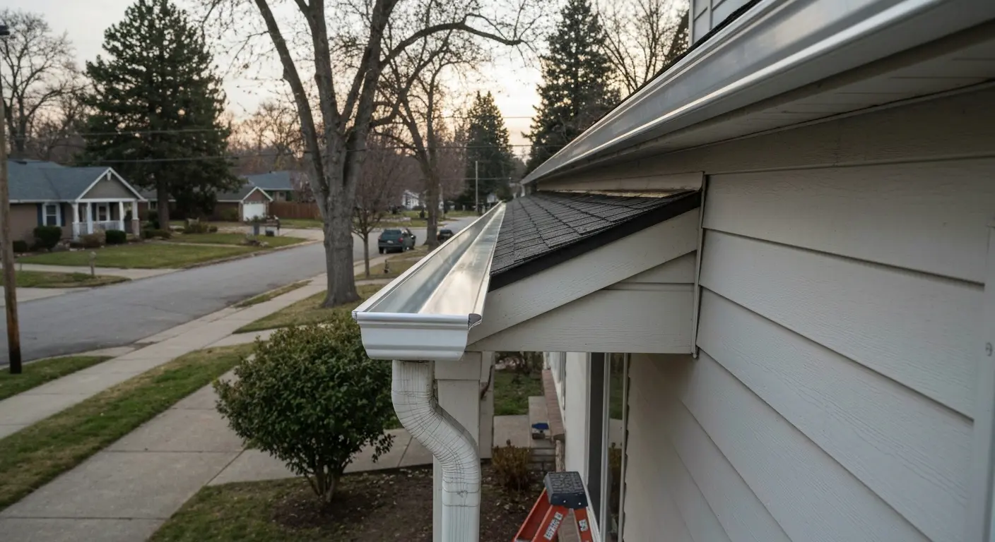 Seamless gutter installation