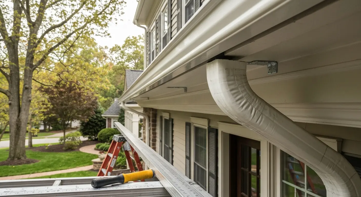 Seamless gutter installation