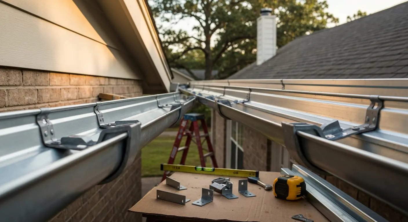 Gutter repair work in Pine Bluff area