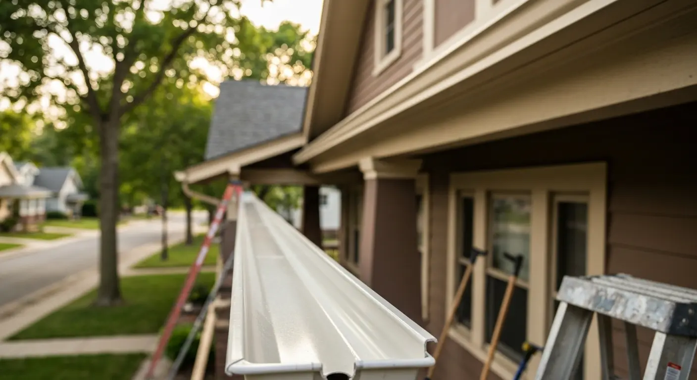 Seamless gutter installation