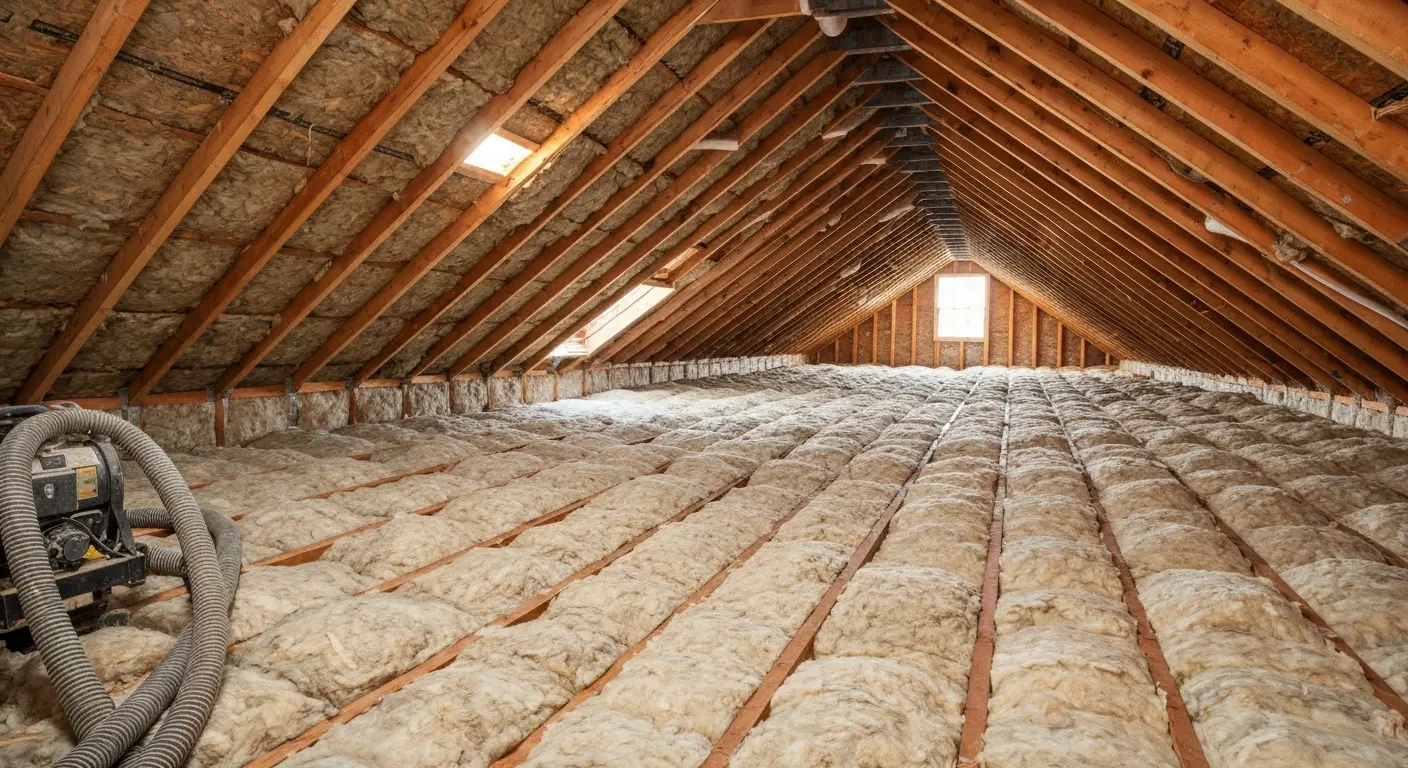Cellulose insulation installation