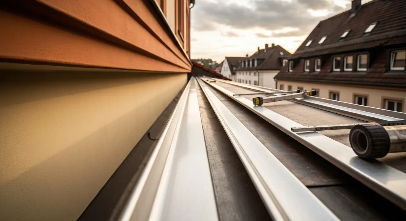 Seamless gutter installation