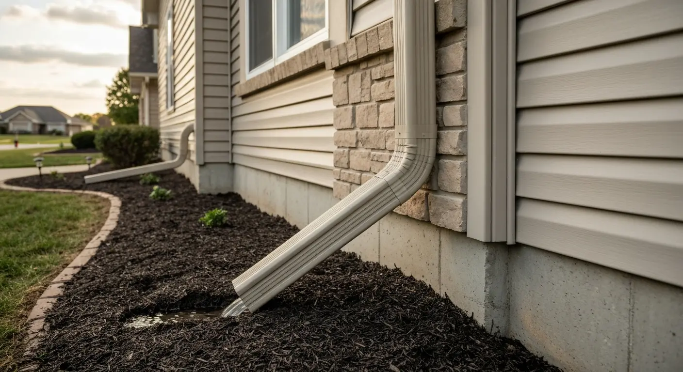 Downspout installation