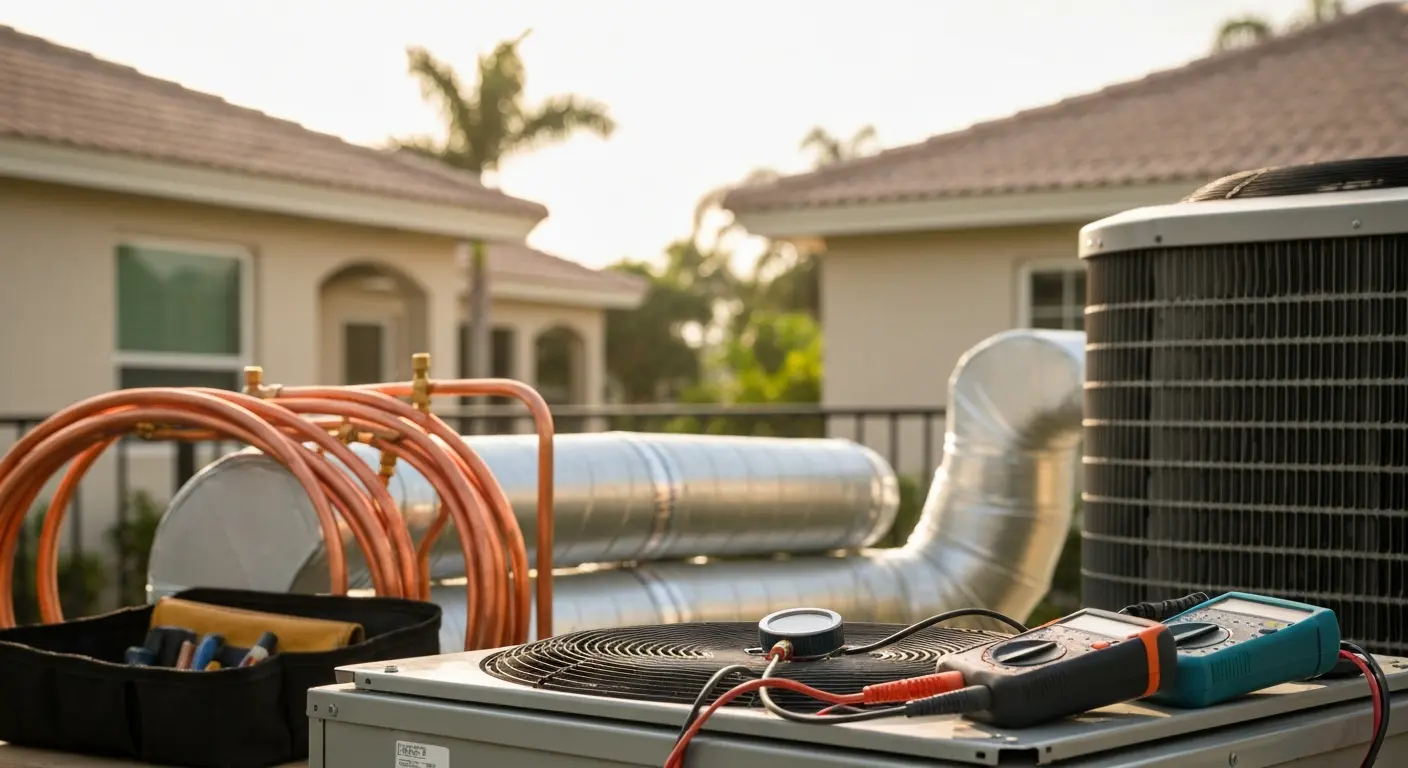 Air conditioning maintenance on Pine Island