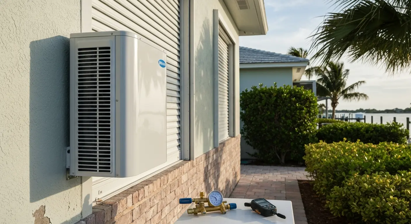 Ductless AC mini-split installation