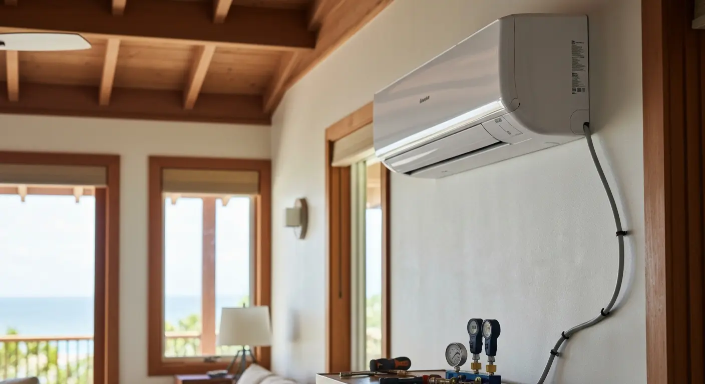 Ductless mini-split air conditioning system