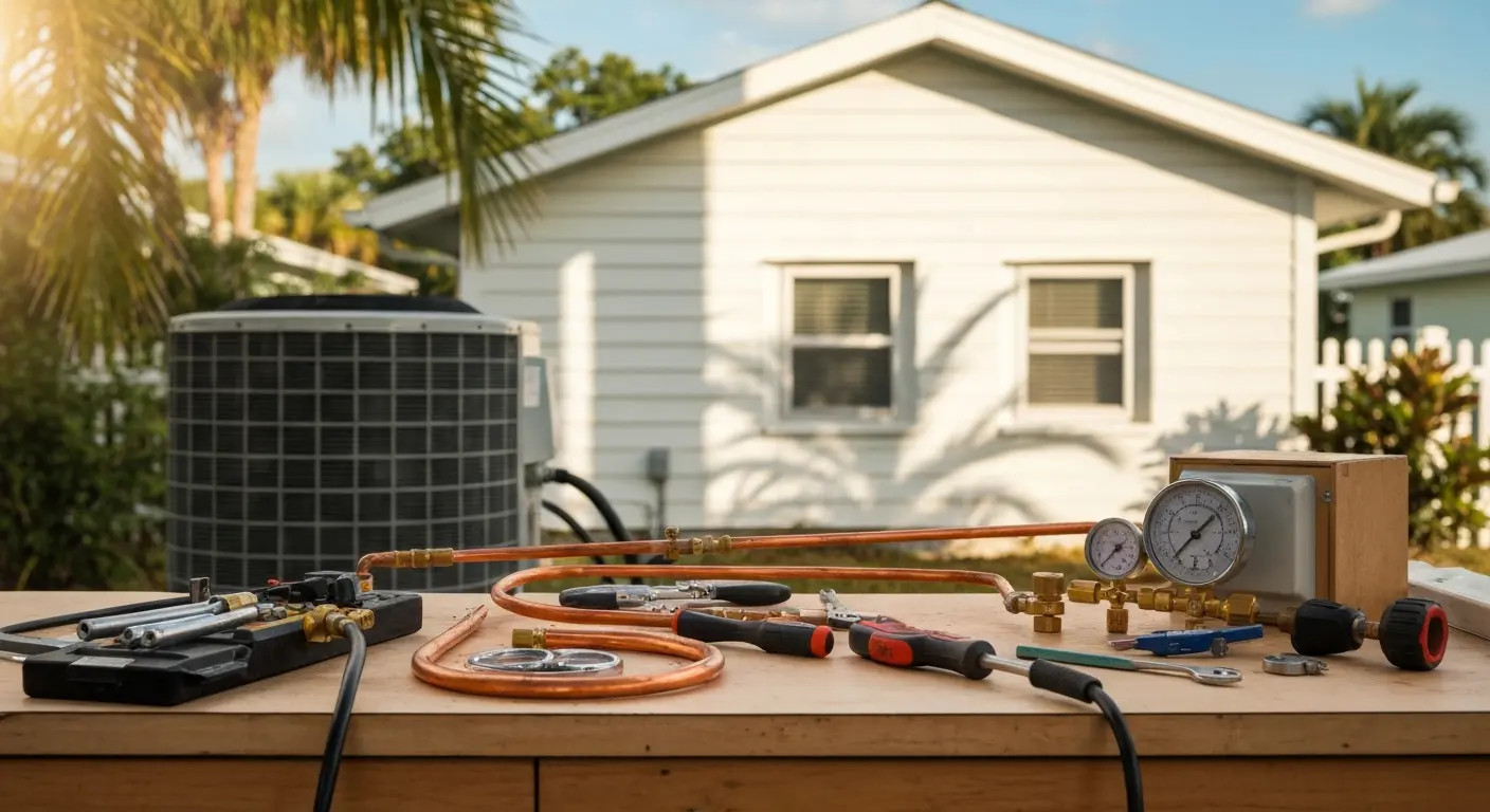 AC system repair on Pine Island