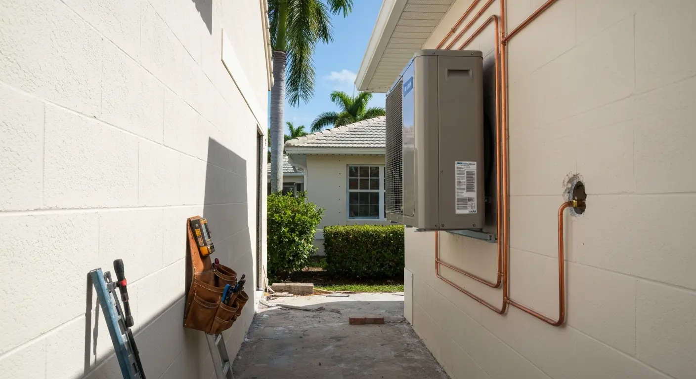 New ductless A/C replacement installation