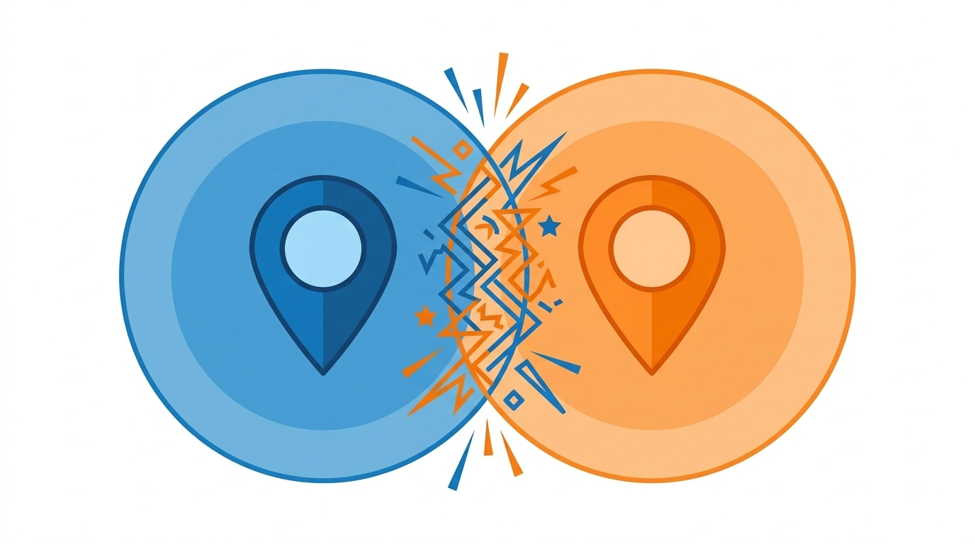 plumbing franchise locations competing for same search results diagram