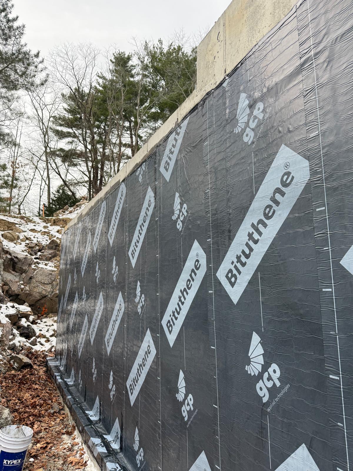 Exterior waterproofing application