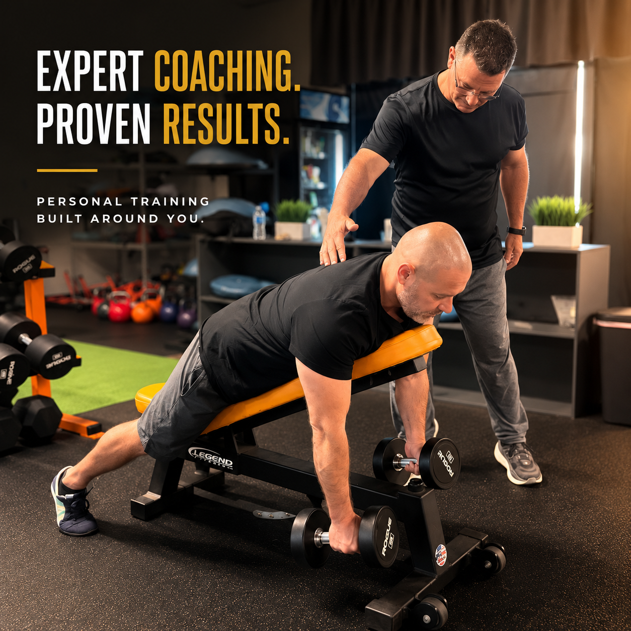 Jeff Metz coaching a client in personal training session