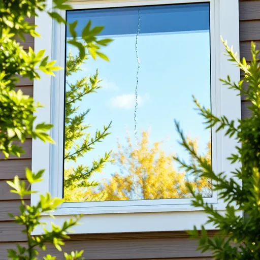 Clean sparkling window on a modern home in Bailey’s Arbor MN reflecting sunny sky and trees, showcasing professional exterior window cleaning