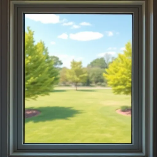 Clean streak-free window screens with clear outdoor views of trees, lawn, and sky in Stillwater MN showcasing professional cleaning.