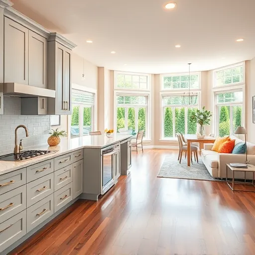 Modern kitchen remodel in Wildflower Community MN featuring sleek countertops, stainless steel appliances, and elegant cabinetry.