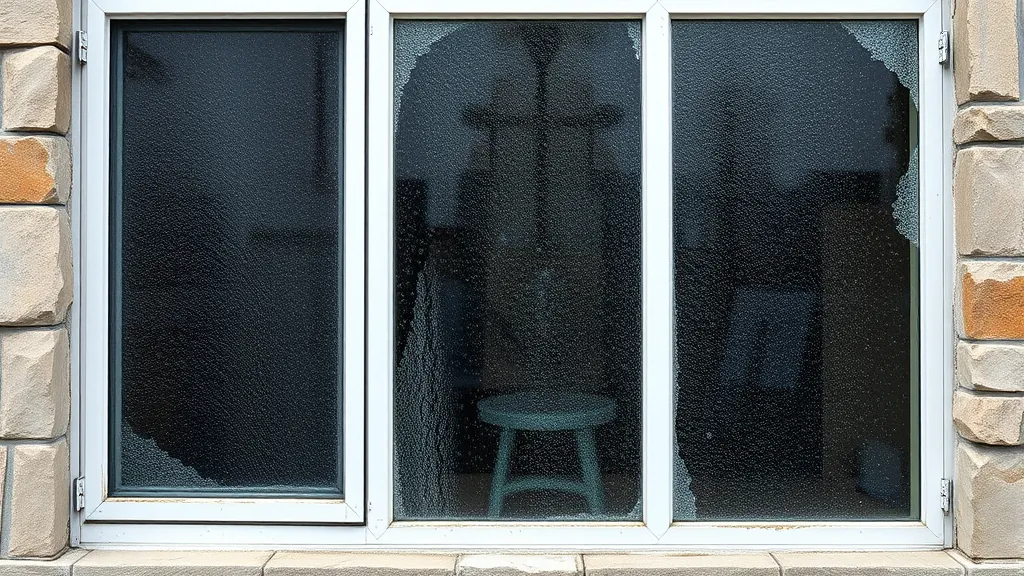 Mineral deposit removal from windows project in Stillwater MN with before and after comparison.