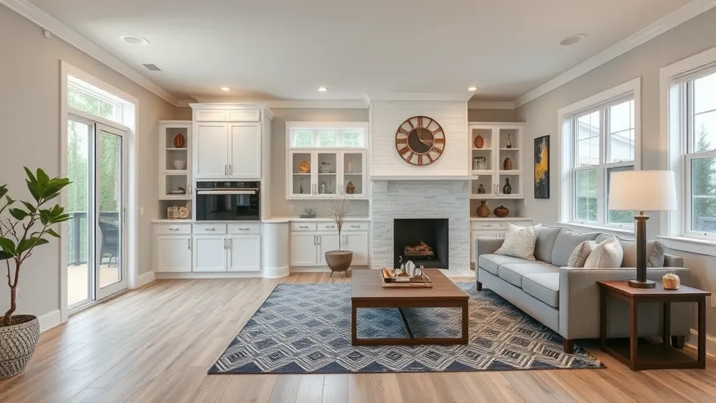 Home Remodeling in Bailey’s Arbor MN featuring modern kitchen and cozy living room designs.