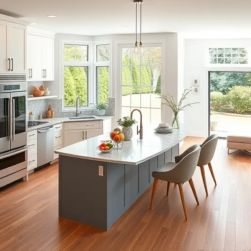 Modern kitchen remodel in North Maplewood MN with sleek cabinetry, stainless steel appliances, and bright decor.