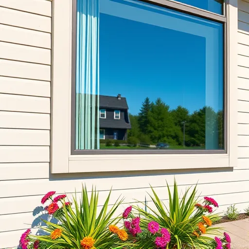 Spotless window reflecting blue sky and greenery on a modern home in South Cottage Grove MN