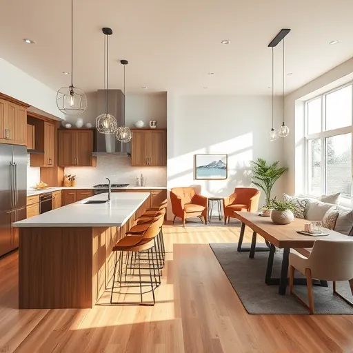 Modern kitchen remodel in St. Paul Park MN featuring quartz countertops, stainless steel appliances, and inviting decor