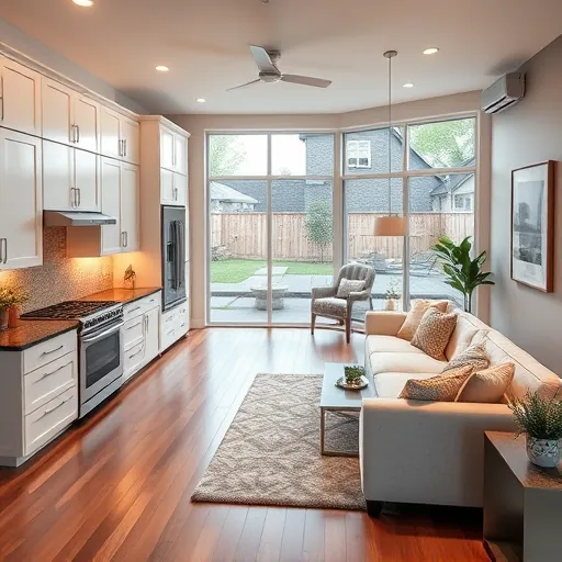 Home remodeling in Maplewood MN with modern kitchen, spacious living area, natural light, and elegant décor.