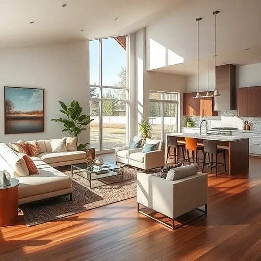 Stunning open-concept living space in Inver Grove Heights, MN, blending modern design with comfort and elegance.