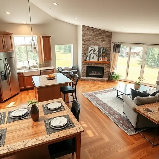 Modern kitchen remodel in Croixwood MN features stainless steel appliances and custom cabinetry in an elegant setting.