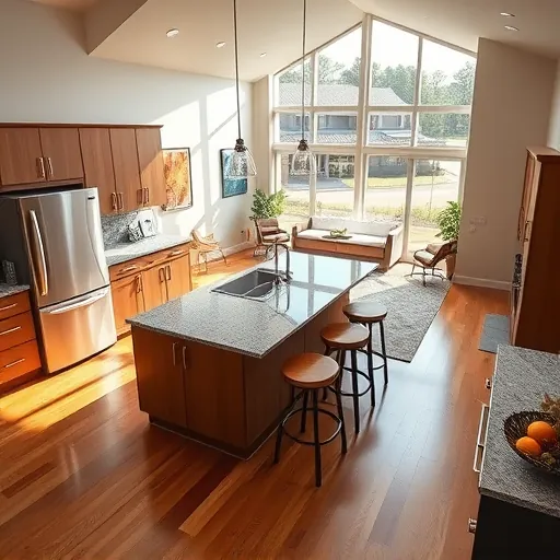 Completed home remodel in Oakdale MN with modern kitchen, sleek appliances, custom cabinetry, and spacious island.