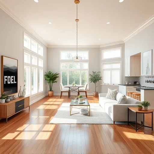 Modern open-concept living space in Burnsville MN with elegant finishes, natural light, and minimalist decor.