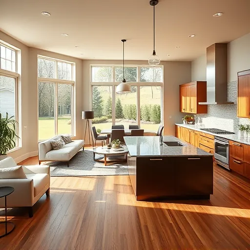 Modern home remodel in Arbor Pointe MN showcasing open-concept living, stylish kitchen, and natural light accentuating design.