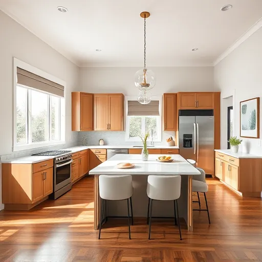 Modern kitchen remodel in Denmark Township MN featuring stainless steel appliances, quartz countertops, and custom cabinetry.