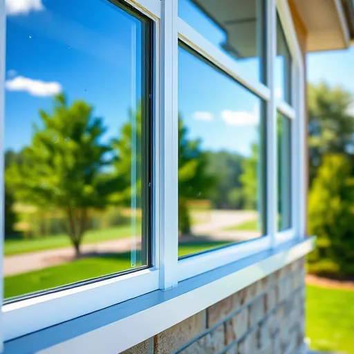Spotless window cleaning scene at Afton Highlands Minnesota showing sparkling clear windows reflecting blue sky and lush surroundings