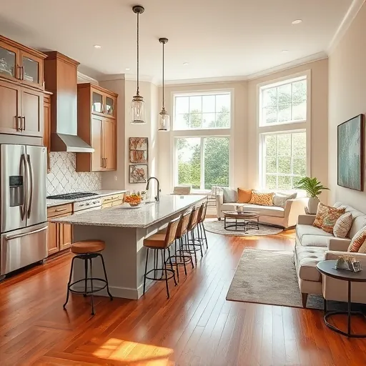 Modern kitchen in Stillwater, MN with sleek cabinetry, granite countertops, and stylish lighting in an open layout.