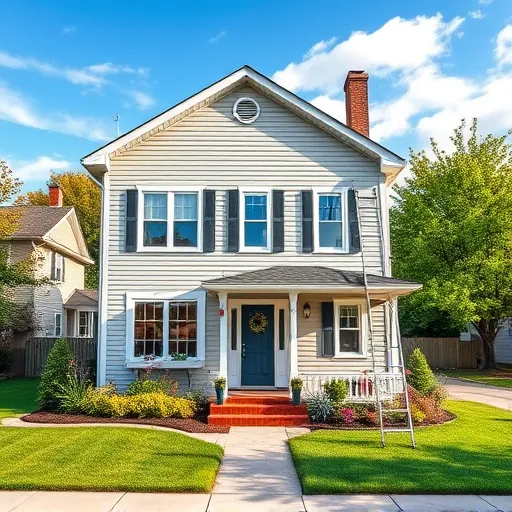 Pristine stillwater home with sparkling windows, well-maintained lawn, cleaning tools, lush trees, and peaceful neighborhood