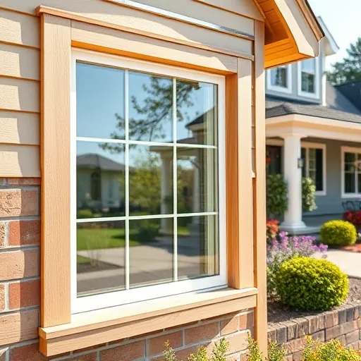 Freshly cleaned storm window in Stillwater MN with sparkling glass, well-maintained frame, bright natural light, tidy surroundings