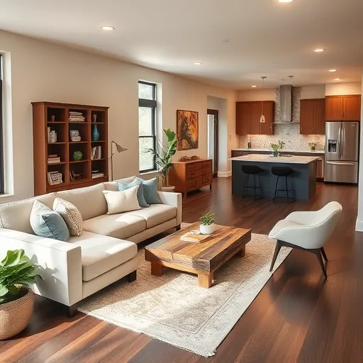 Home remodeling project in St. Paul Park MN featuring a stylish living room with modern furnishings and natural light.