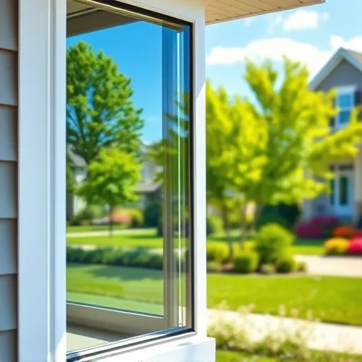 Sparkling clean window reflecting blue sky and green trees in a well-maintained East Oakdale neighborhood
