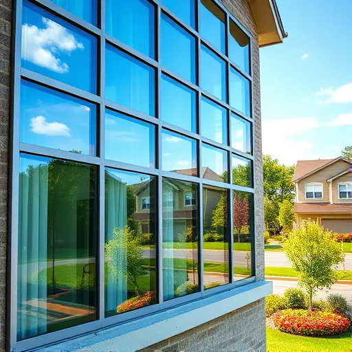 Pristine window cleaning at Stonemill Farms MN showcasing spotless windows reflecting blue skies and lush greenery