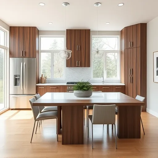 Modern kitchen remodel in Tanners Lake MN with custom cabinetry, white quartz countertops, and natural lighting.
